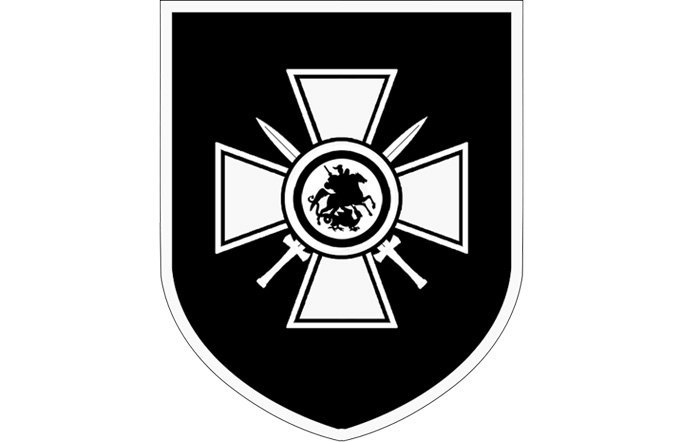 Емблема 29 гренадерської дивізії СС «РОНА». Георгіївський хрест з мечами. З 1992 року Георгіївський хрест відновлений у якості державної нагороди Російської Федерації. 