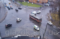 Водитель троллейбуса в Хмельницком проехал по участку без троллейбусной линии
