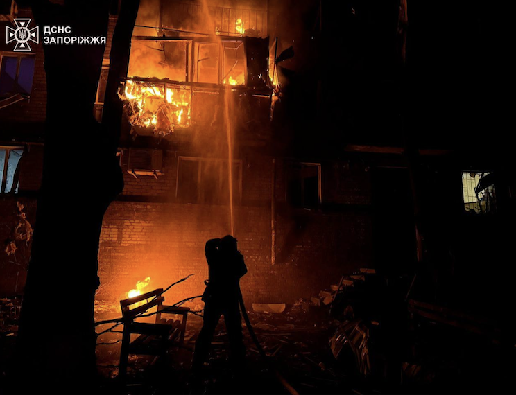 Наслідки удару по Запоріжжю