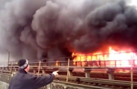 У результаті пожежі на ринку біля метро "Лісова" в Києві постраждалих немає, - ДержНС