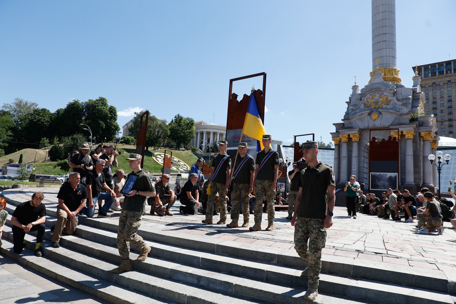 Прощання із бойовим медиком із Великобританії Пітером Фуше у Києві, 6 липня 2024 року