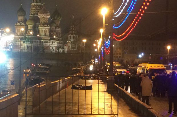 Тело Немцова на месте преступления