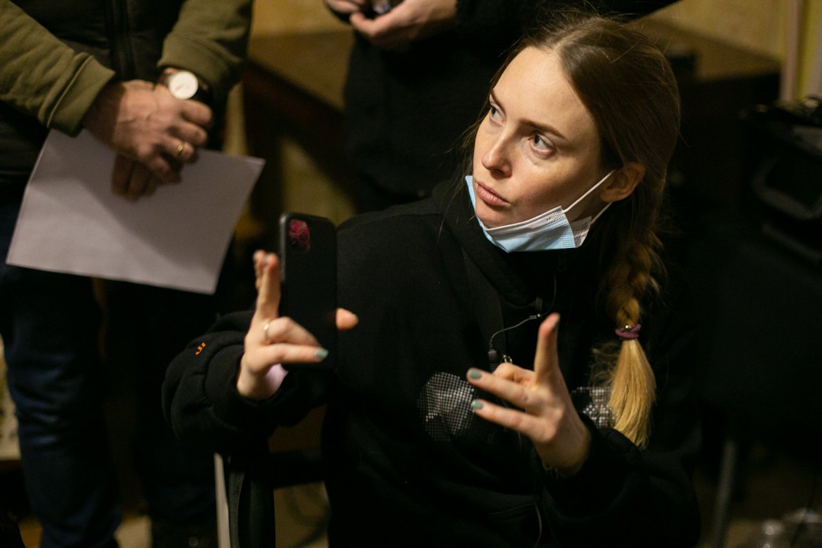 Анна Яценко під час знімання