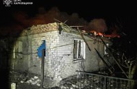 Через обстріли РФ на Куп’янщині горів приватний будинок