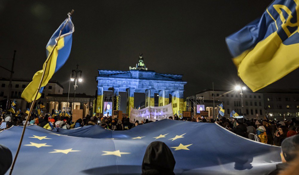 Мітинг на підтримку України в Берліні.