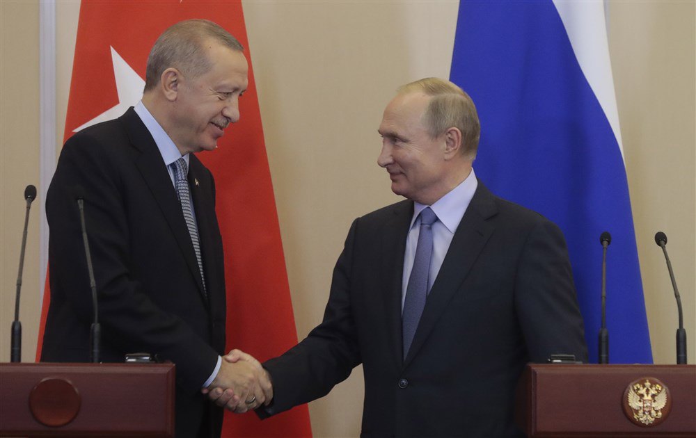 Путін і Ердоган під час зустрічі в Сочі, 22 жовтня 2019 р.
