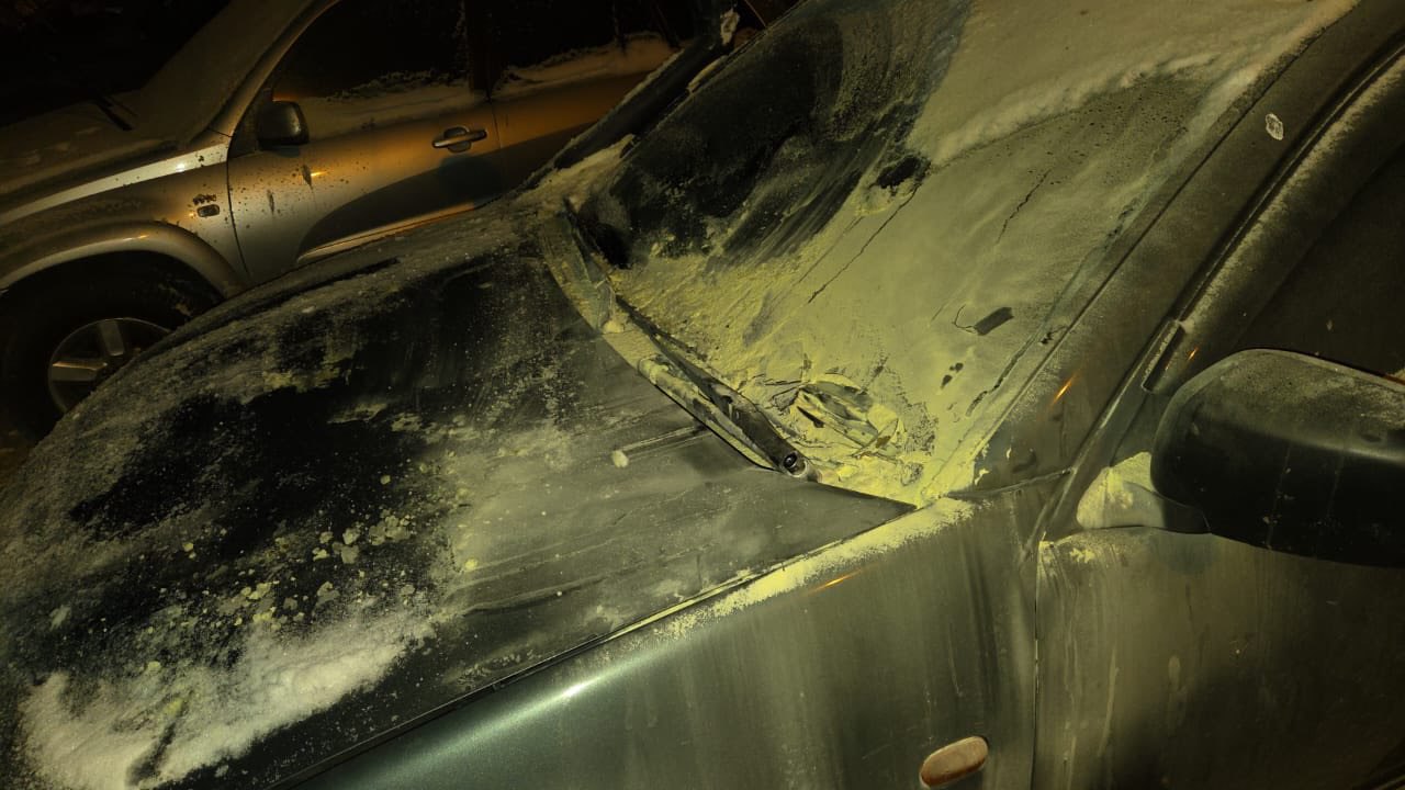 Пошкоджена автівка Павла Якімчука