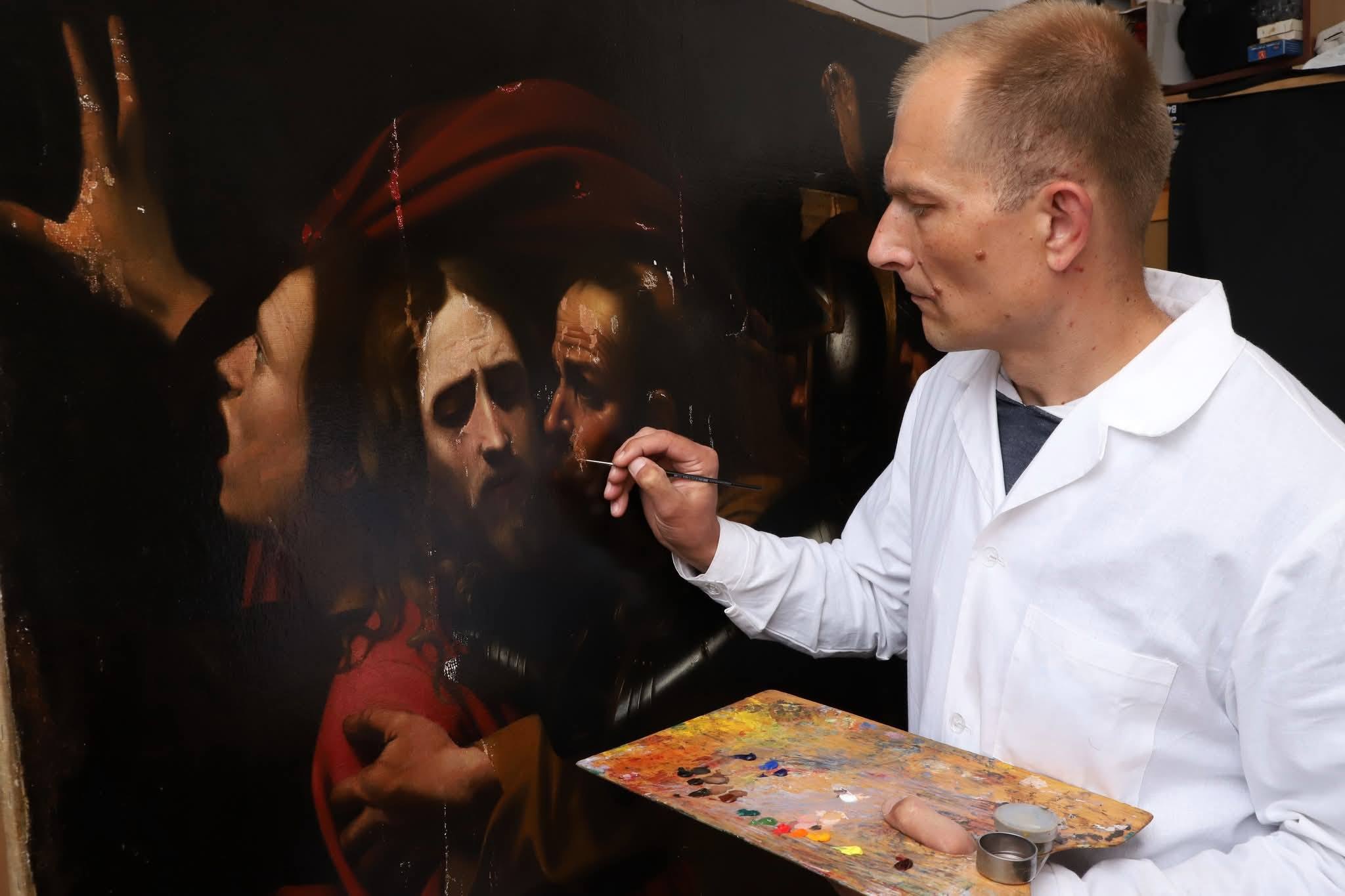 реставрація полотна 'Взяття Христа під варту'