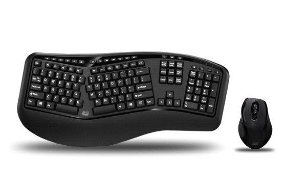 Бездротова ергономічна клавіатура Tru-Form Media 1500 Wireless Ergonomic Keyboard от Adesso