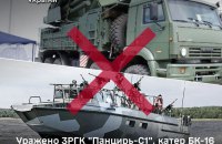 Сили оборони уразили ворожі ЗРГК "Панцирь-С1" і катер БК-16 у Криму