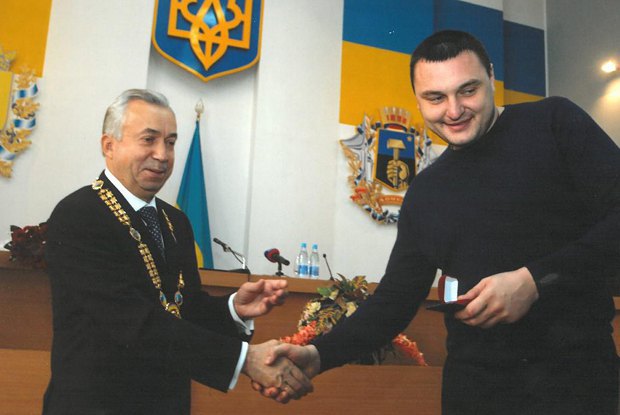 Алеша с мэром Донецка Лукьянченко