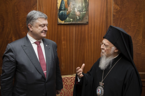 Порошенко встретился с константинопольским патриархом Варфоломеем