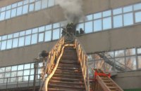 В Харькове произошел пожар на бывшем заводе