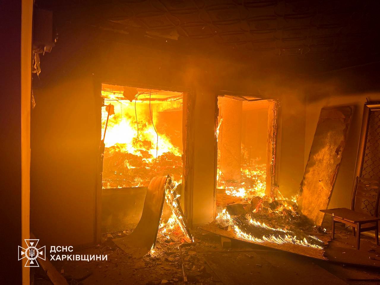 ліквідація наслідків атаки на Харківщині