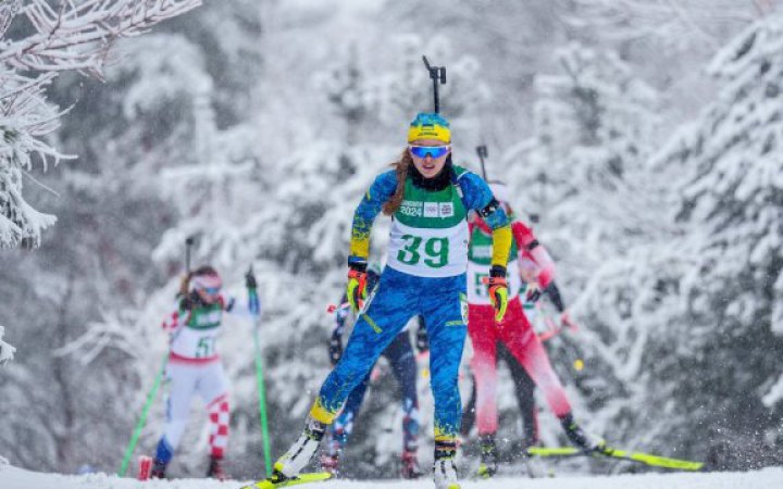 Збірна України з біатлону посіла шосте місце на Юнацькій Олімпіаді-2024