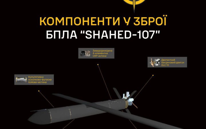 ГУР опублікувало дані будови нових "Shahed-107", якими РФ атакує прифронтові регіони України