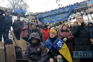 Протестующие на Майдане ожидают, что власть скорее уйдет в отставку, чем применит силу, - опрос