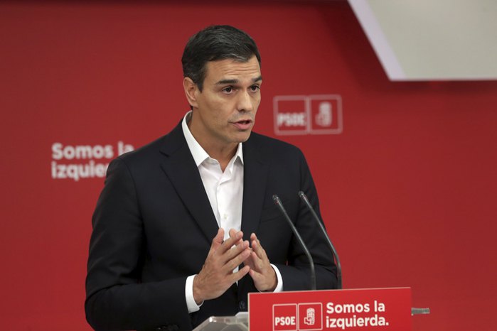Лидер испанских социалистов Педро Санчес 