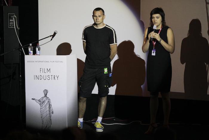 Пітчинг &quot;Носорога&quot; Олега Сенцова на кіноринку Одеського кінофестивалю у 2012 році