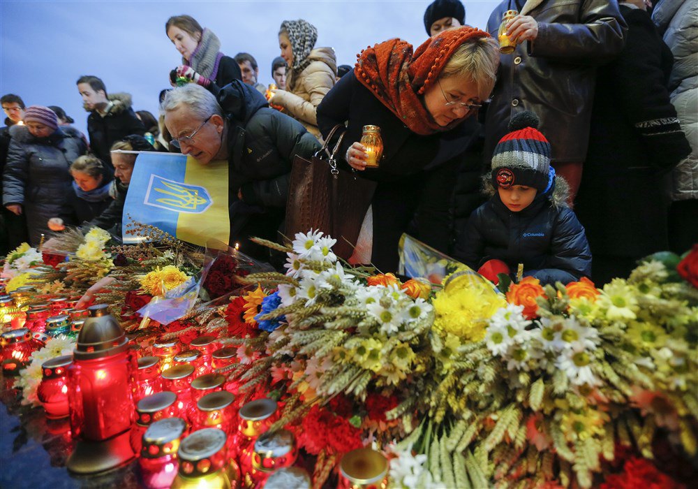 Під час церемонії пам'яті жертв Голодомору в Києві 