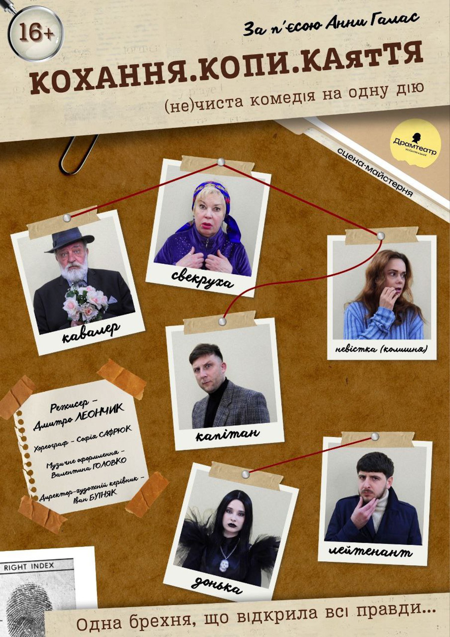 Афіша вистави «КОХАННЯ. КОПИ. КАятТЯ» 