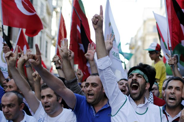 Антиизраильская акция протеста в Турции