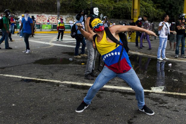 Студенческая акция протеста в Венесуэле