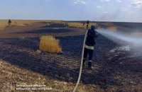 Через російський обстріл на Запоріжжі згоріло поле пшениці