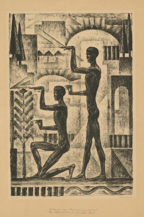 Гармонія, цикл &quot;Людина сонця&quot;, Ойген Крон, літографія (1927)