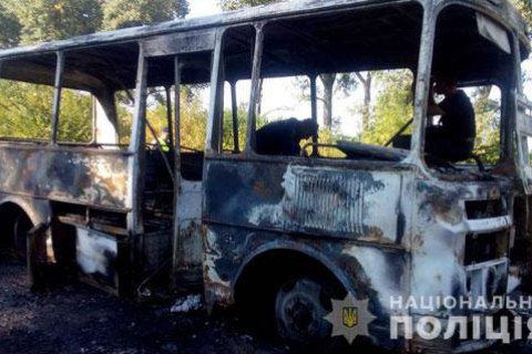 У Сумській області загорівся автобус з дітьми з центру соціально-психологічної реабілітації