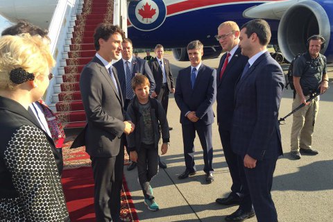 В Украину прилетел канадский премьер Джастин Трюдо