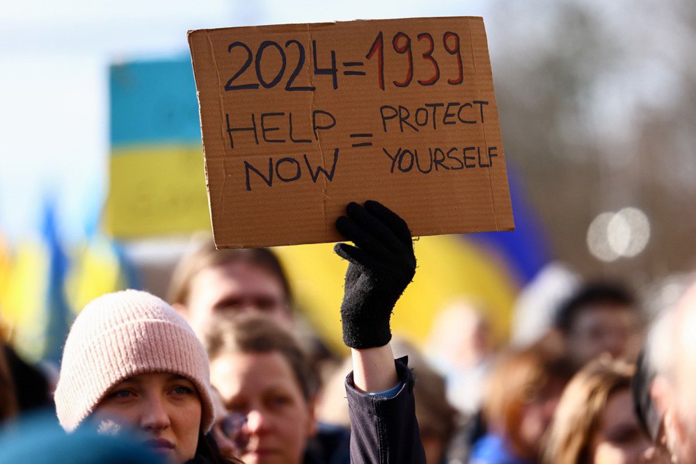 Акція підтримки України на другу річницю вторгнення РФ, Берлін, 24 лютого 2024 р.