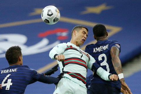 Забив украинцам 7 голов, сборная Франции не смогла забить ни одного в ворота португальцев в Лиге наций 