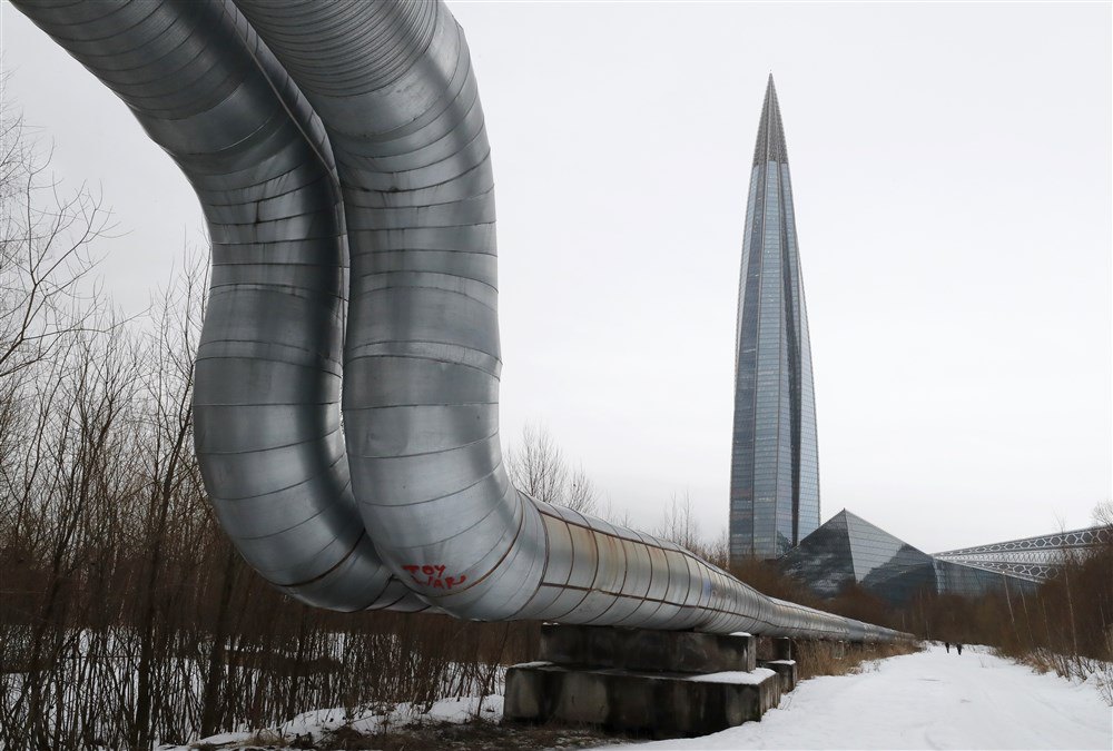 Діловий комплекс «Лахта-центр», штаб-квартира російської енергетичної корпорації «Газпром» у Санкт-Петербурзі, 16 лютого 2023 року.