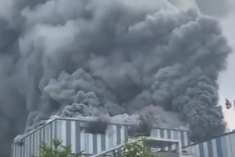 В Китае на стройплощадке Huawei произошел пожар