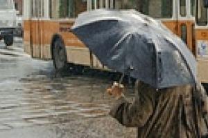 В Украину идут дожди и град