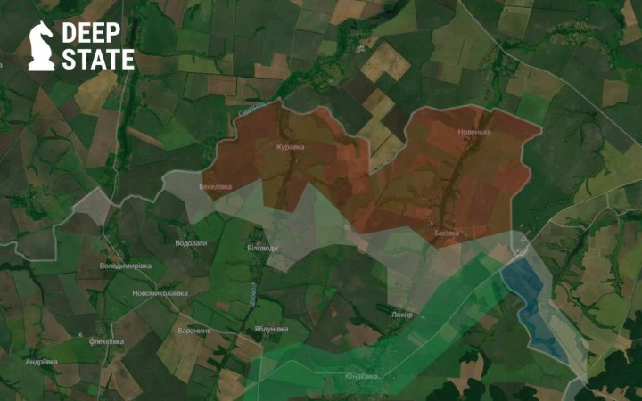 DeepState: окупантам вдалося закріпитися на Сумщині на відтинку Веселівка - Журавка - Новеньке - Басівка