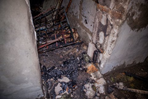 В общежитии Днепропетровского транспортного колледжа произошел пожар