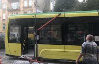 У Львові в трамвая "Електрон" обірвався струмоприймач