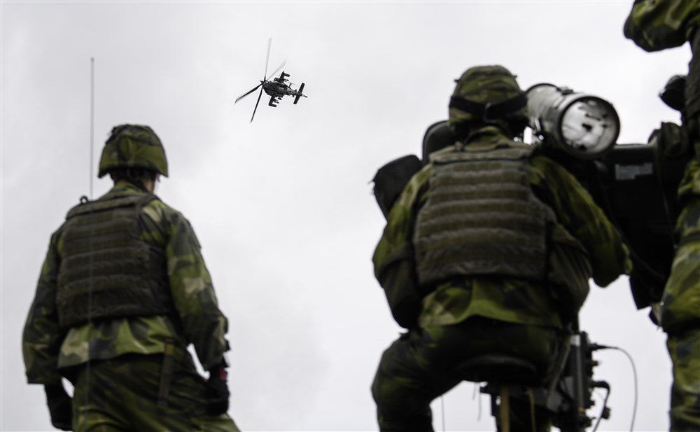 Вишкіл шведської ППО проти ударних гелікоптерів у рамках військових навчань Aurora 17 на шведському острові Готланд, 19 вересня 2017 року.