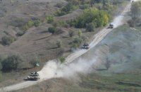 Штаб АТО показал, как отводили танки на Донбассе