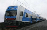 В Харьков доставили двухэтажный поезд Skoda