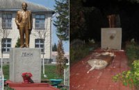 В Киевской области неизвестные за ночь снесли шесть памятников Ленину