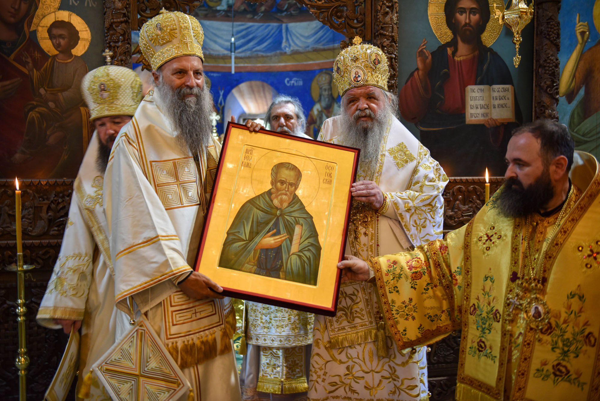 Сербський патріарх Порфирій та архієпископ Охридський Стефан. 29 серпня 2023 р. 