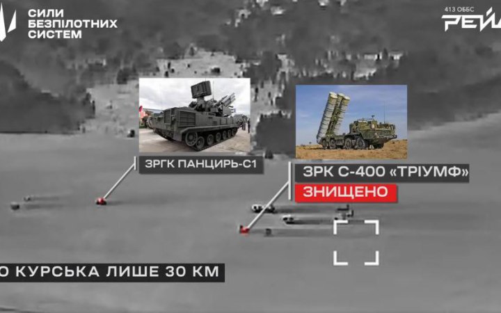 Сили безпілотних систем розповіли історію ураження С-400 на Курщині