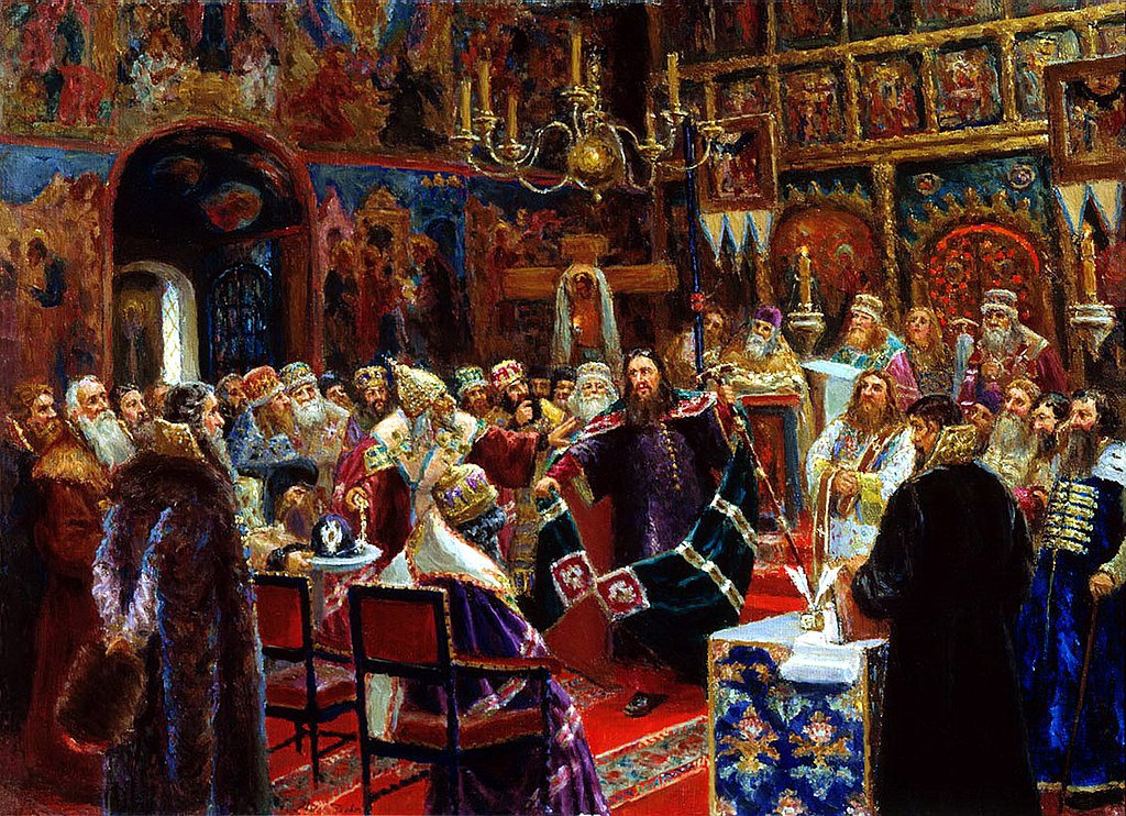 Суд над патріархом Никоном (С. Д. Милорадович, 1885)