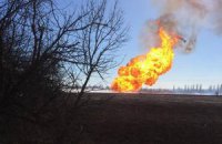 Возле Светлодарска горел газопровод из-за обстрелов из "Града" (обновлено)