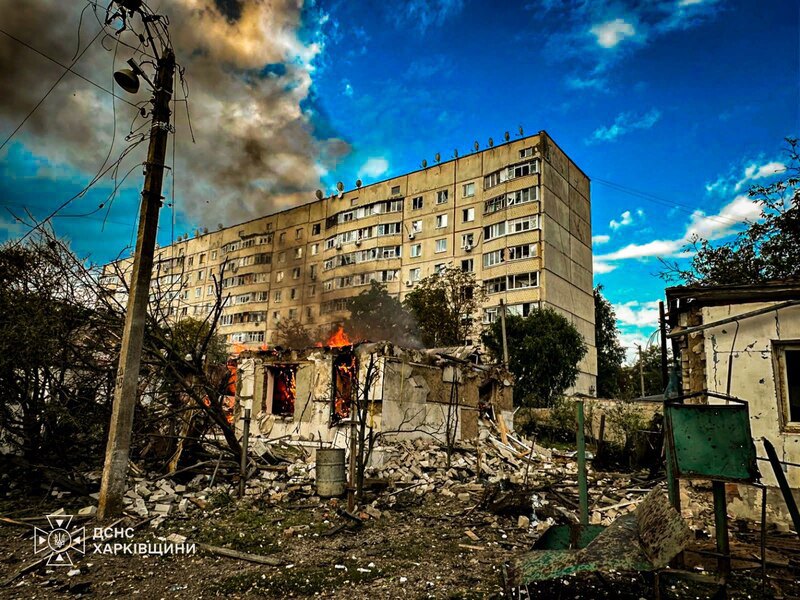Наслідки обстрілів росіянами Балаклії