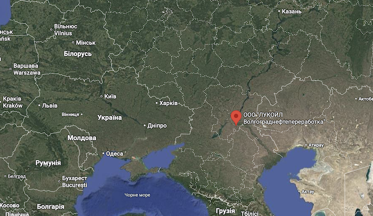 Волгоградський НПЗ на мапі 
