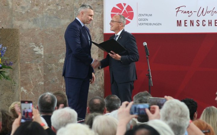 ​Кличко у Франкфурті отримав премію за права людини імені Франца Верфеля